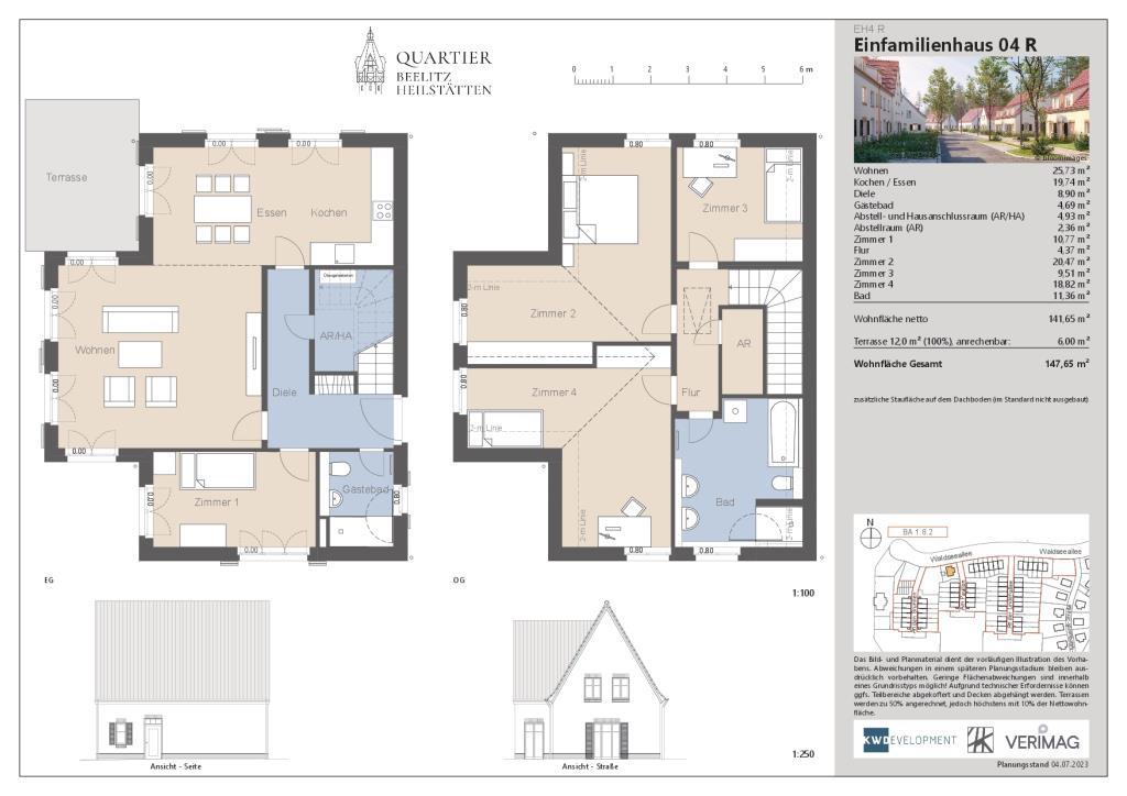 Einfamilienhaus zum Kauf provisionsfrei 699.000 € 5 Zimmer 147,7 m²<br/>Wohnfläche 392 m²<br/>Grundstück Waldseeallee 6 Heilstätten Beelitz 14547