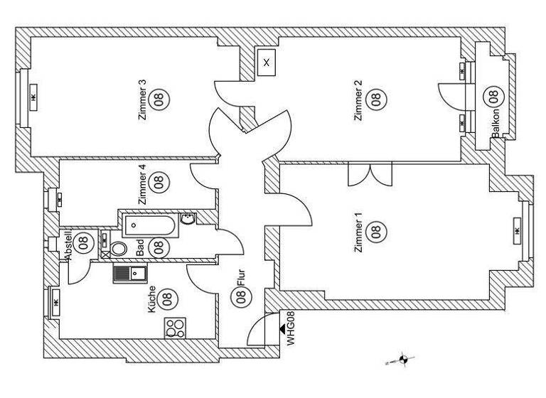 Wohnung zum Kauf 398.000 € 3,5 Zimmer 95,7 m² 3. Geschoss Stephanstr. 31 Steglitz Berlin 12167