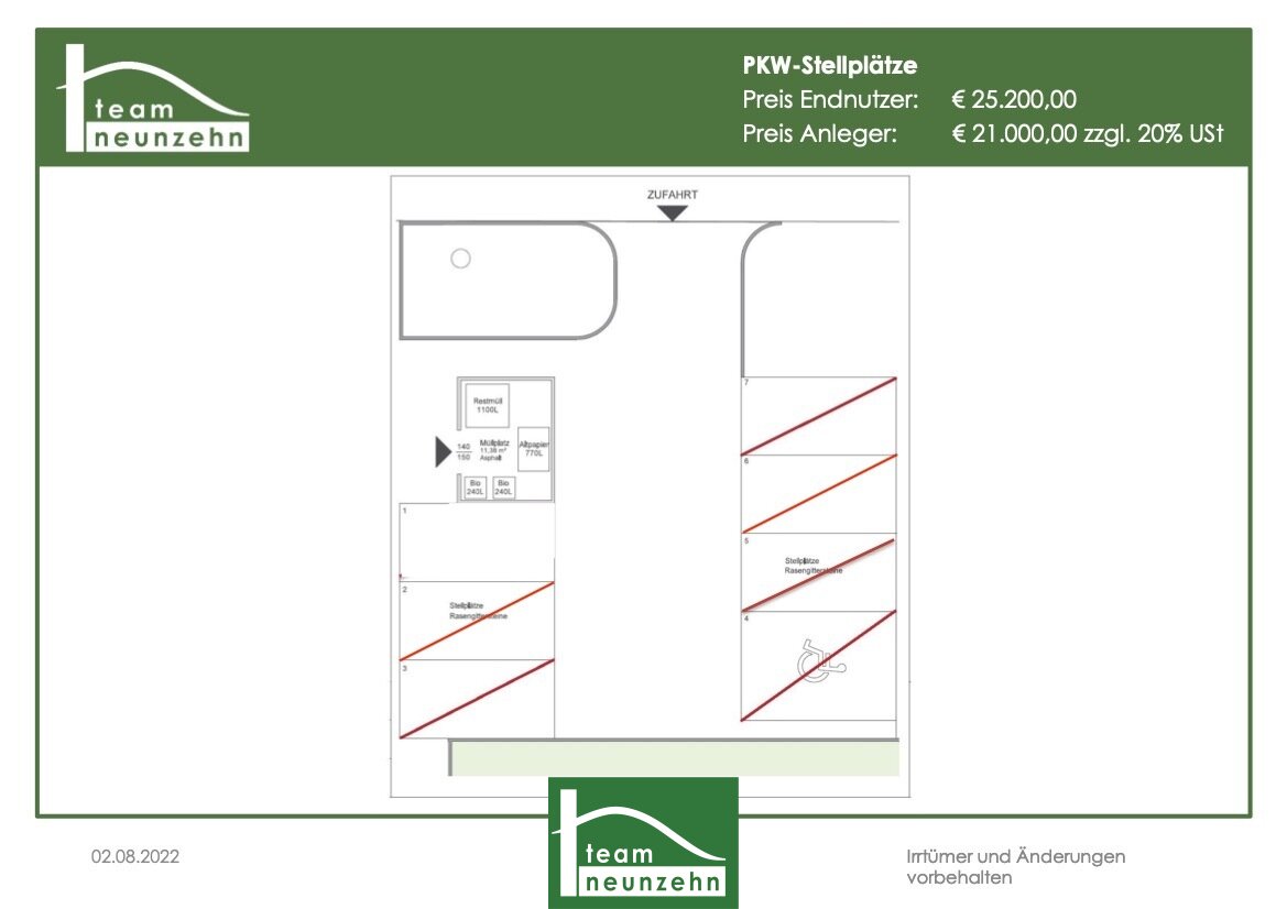 Außenstellplatz zum Kauf 25.200 € Hochwaldweg 4 Wien 1220