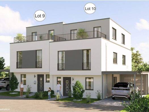 Doppelhaushälfte zum Kauf - Erstbezug provisionsfrei 1.864.000 € 5 Zimmer 194 m² 363 m² Grundstück Bertrange 8041