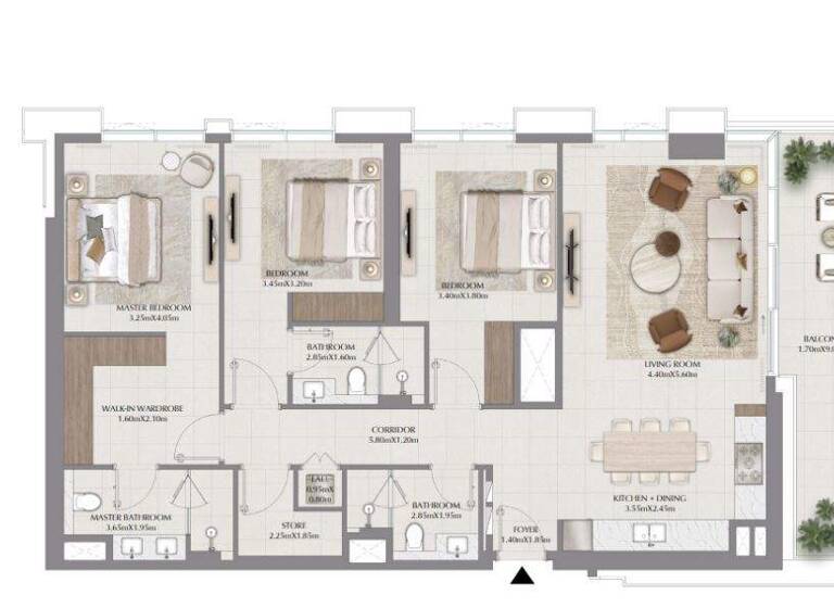 Wohnung zum Kauf - Erstbezug provisionsfrei 808.328 € 4 Zimmer 155,7 m² Dubai