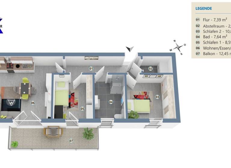 Wohnung zum Kauf - Neubau 395.000 € 3 Zimmer 68,2 m²<br/>Wohnfläche 1.<br/>Geschoss Schnelsen Hamburg 22457