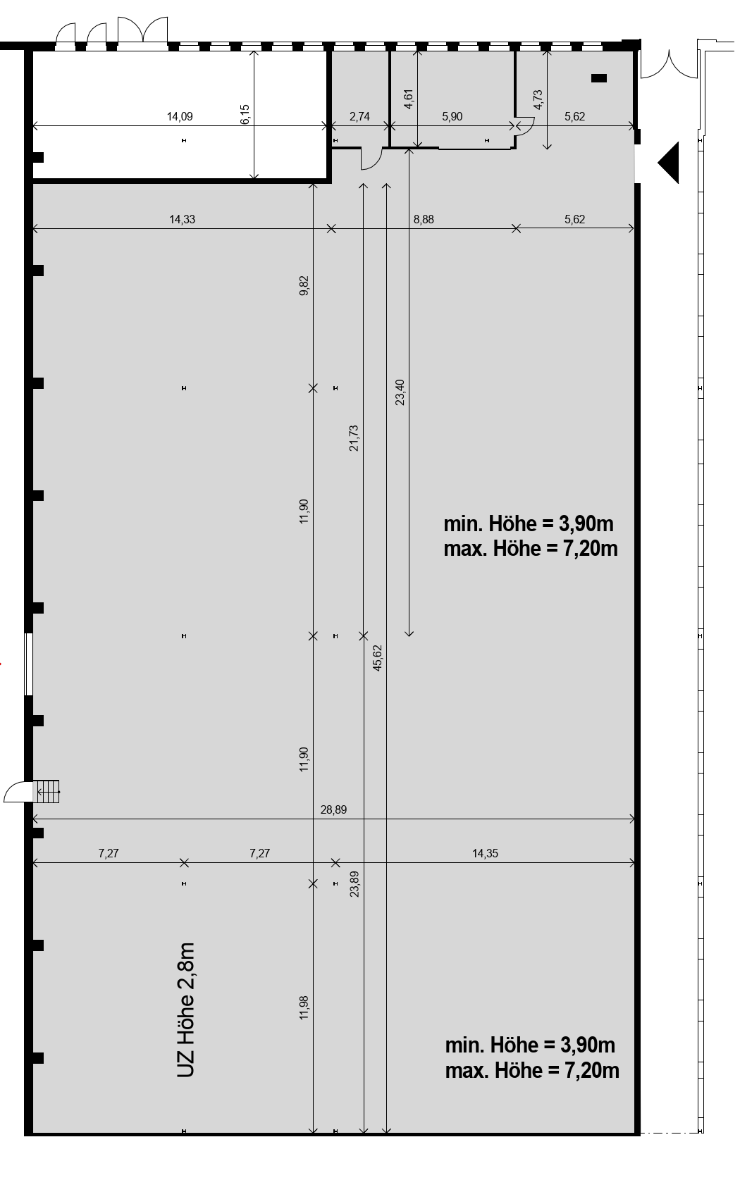 Lagerhalle zur Miete 1.500 m²<br/>Lagerfläche Kempener Feld Krefeld 47803