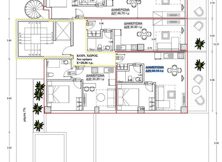 Studio zum Kauf 265.000 € 2 Zimmer 39 m² 5. Geschoss Athen