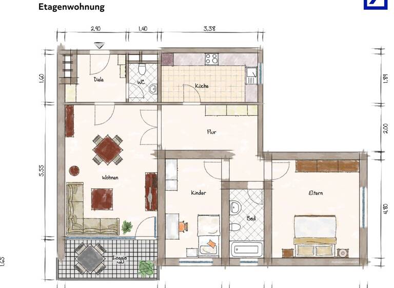 Wohnung zum Kauf 389.000 € 3 Zimmer 82 m² Bad Homburg 61348