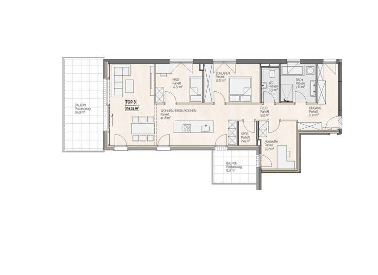 Wohnung zum Kauf - Erstbezug 889.000 € 4 Zimmer Seilergasse Gmunden 4810