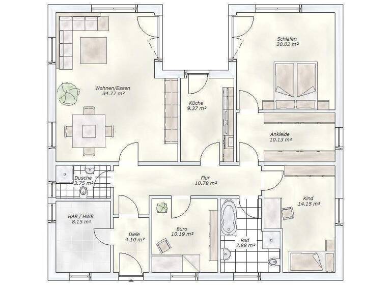 Bungalow zum Kauf provisionsfrei 383.883 € 4 Zimmer 133 m² 612 m² Grundstück Großpötzschau 12 Pötzschau Rötha 04571