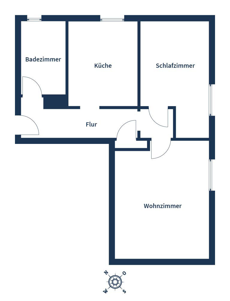 Wohnung zum Kauf 90.000 € 2 Zimmer 48 m²<br/>Wohnfläche 3.<br/>Geschoss Welheim Bottrop 46238