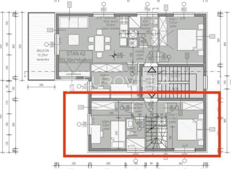 Wohnung zum Kauf 215.000 € 2 Zimmer 65 m² 1. Geschoss Vir Vir 23234