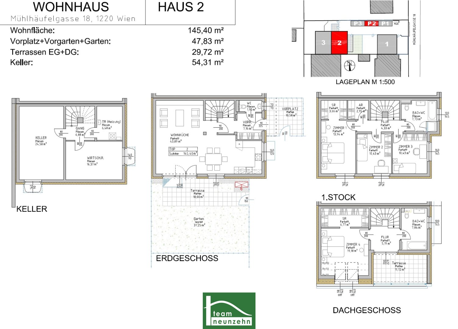 Haus zum Kauf provisionsfrei 689.001 € 5 Zimmer 146,4 m²<br/>Wohnfläche Mühlhäufelgasse 18 Wien 1220