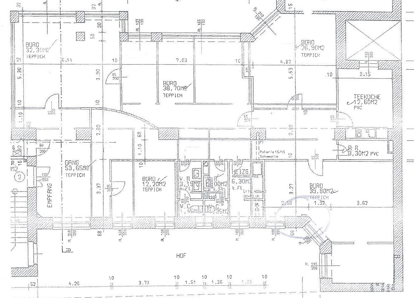 Büro-/Praxisfläche zur Miete 3.502 € 250,2 m²<br/>Bürofläche Wien,Neubau 1070