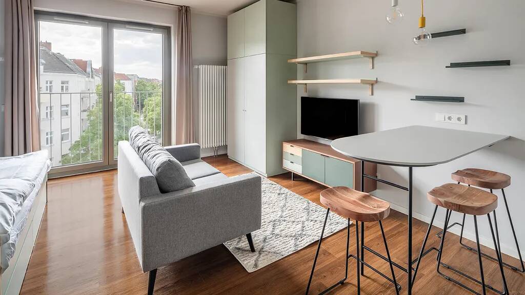 Studio zur Miete 1.095 € 1 Zimmer 31 m² frei ab sofort Braunschweiger Straße 21 Neukölln Berlin 12055