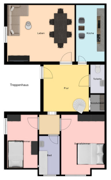 Wohnung zur Miete 650 € 3 Zimmer 73 m² 2. Geschoss Bausmühlenstr. 31 Foche - Demmeltrath - Fuhr Solingen 42719