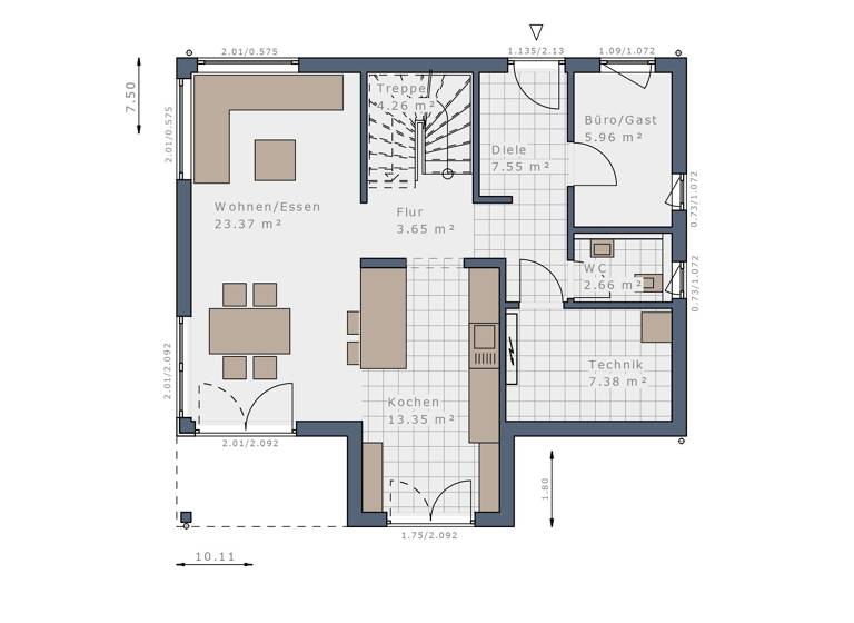 Einfamilienhaus zum Kauf 332.962 € 5 Zimmer 135 m² 1.697 m² Grundstück Goldewin Mistorf 18276