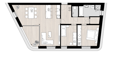 Studio zur Miete 1.634 € 3 Zimmer 3. Geschoss Lustenau 6890