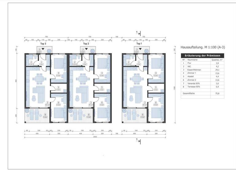 Reihenmittelhaus zum Kauf - Erstbezug 285.000 € 69 m² Tainach 9121