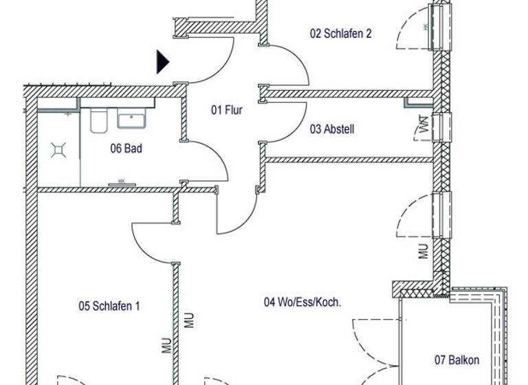 Wohnung zur Miete 655 € 3 Zimmer 66,2 m²<br/>Wohnfläche 2.<br/>Geschoss 01.07.2025<br/>Verfügbarkeit Athanasius-Kircher-Straße 15 Frauenland Würzburg - Hubland 97074
