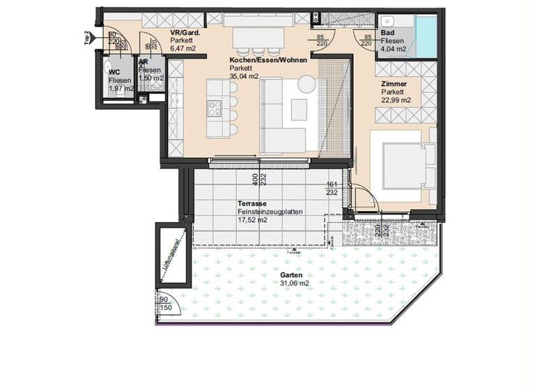 Wohnung zum Kauf 558.500 € 2 Zimmer 72 m² Mödling 2340