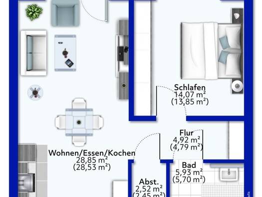 Wohnung zum Kauf - Erstbezug provisionsfrei 252.449 € 2 Zimmer 56,7 m² Welschbillig 54298