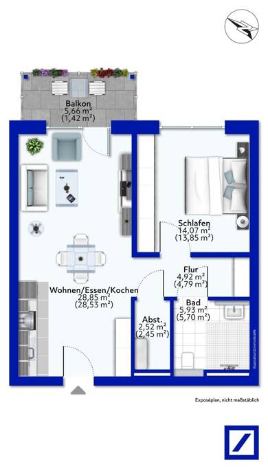 Wohnung zum Kauf - Neubau provisionsfrei 252.449 € 2 Zimmer 56,7 m² Welschbillig Welschbillig 54298