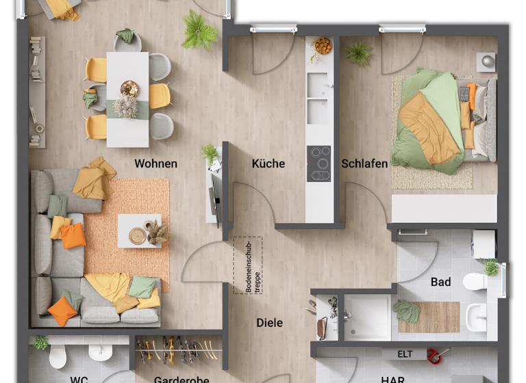 Bungalow zum Kauf provisionsfrei 194.320 € 4 Zimmer 77 m² 925 m² Grundstück Seebach Mühlhausen/Thüringen 99998