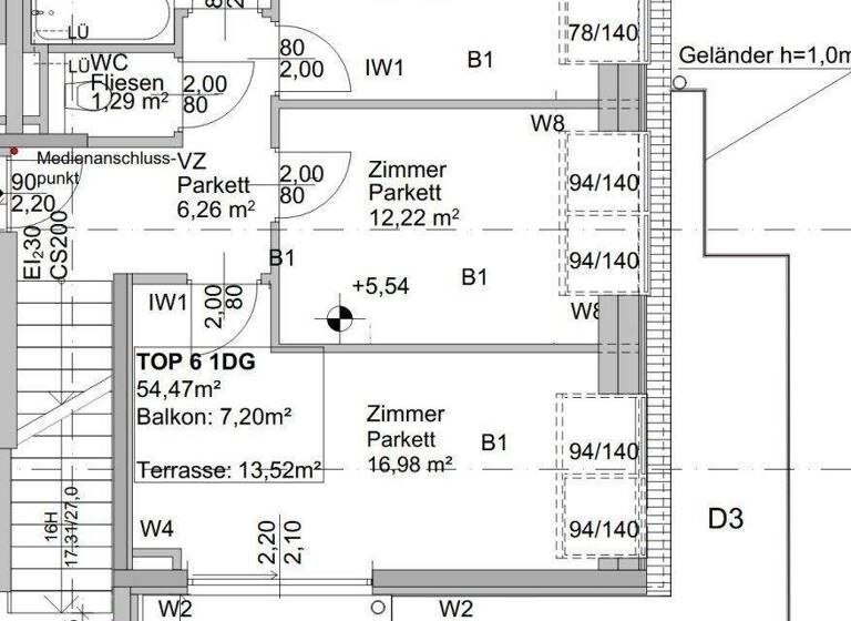 Penthouse zum Kauf - Erstbezug 1.300.000 € 4 Zimmer 128 m² 1. Geschoss Rügenau 20 Wien 1220