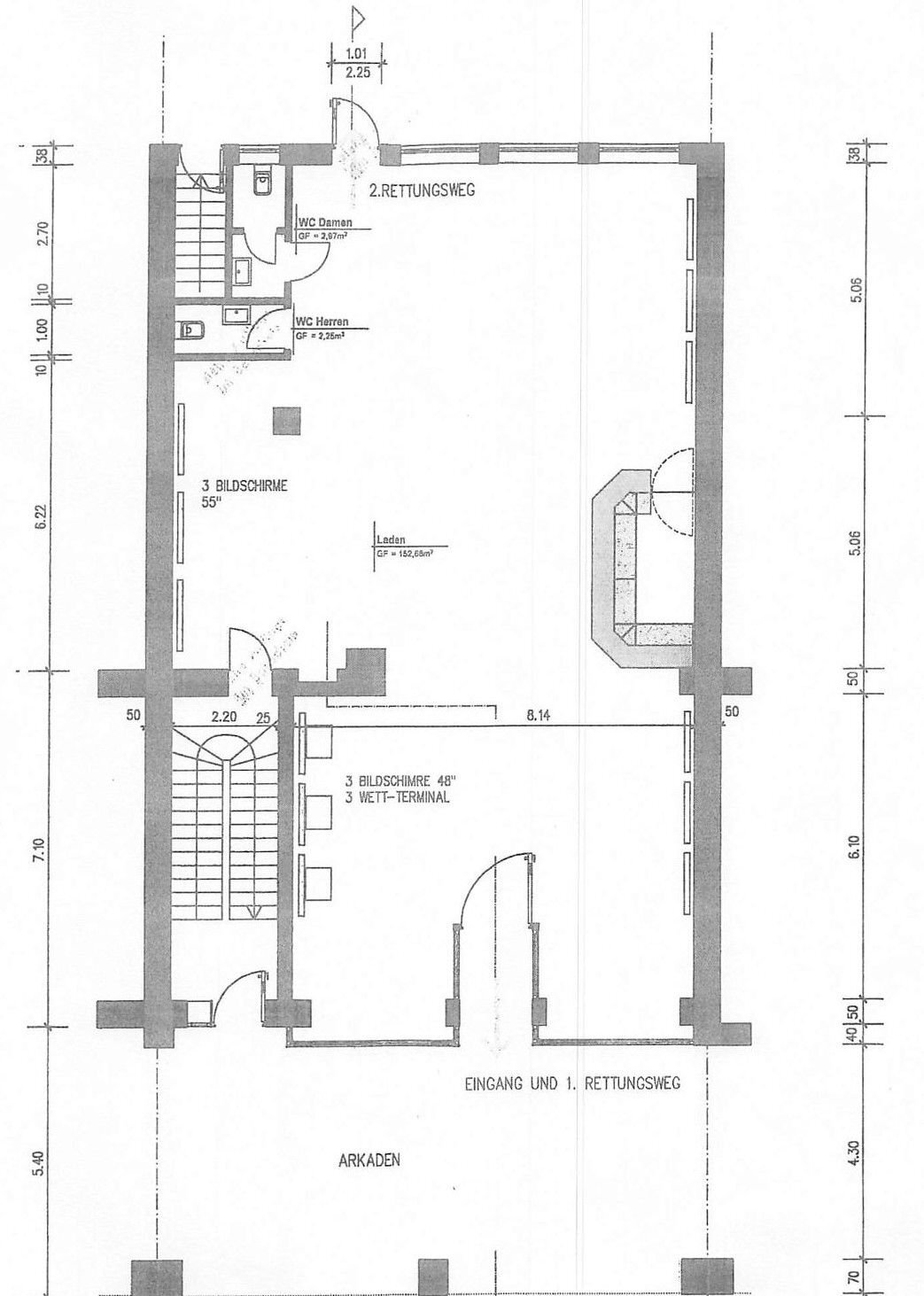 Laden zur Miete 16,78 € 152,7 m²<br/>Verkaufsfläche Hauptbahnhof Saarbrücken 66111