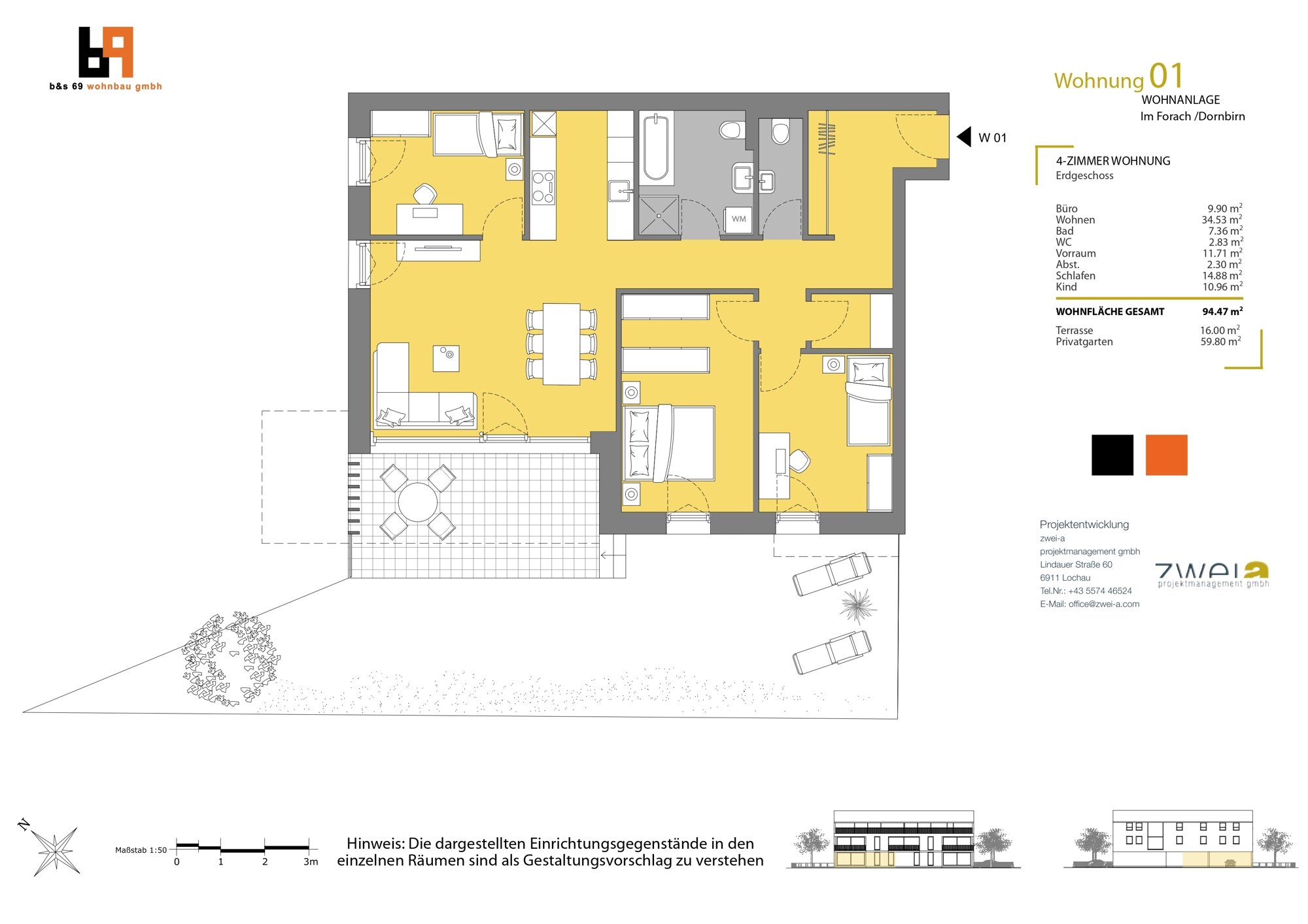 Wohnung zum Kauf 4 Zimmer 94,5 m²<br/>Wohnfläche Im Forach 10 Dornbirn 6850