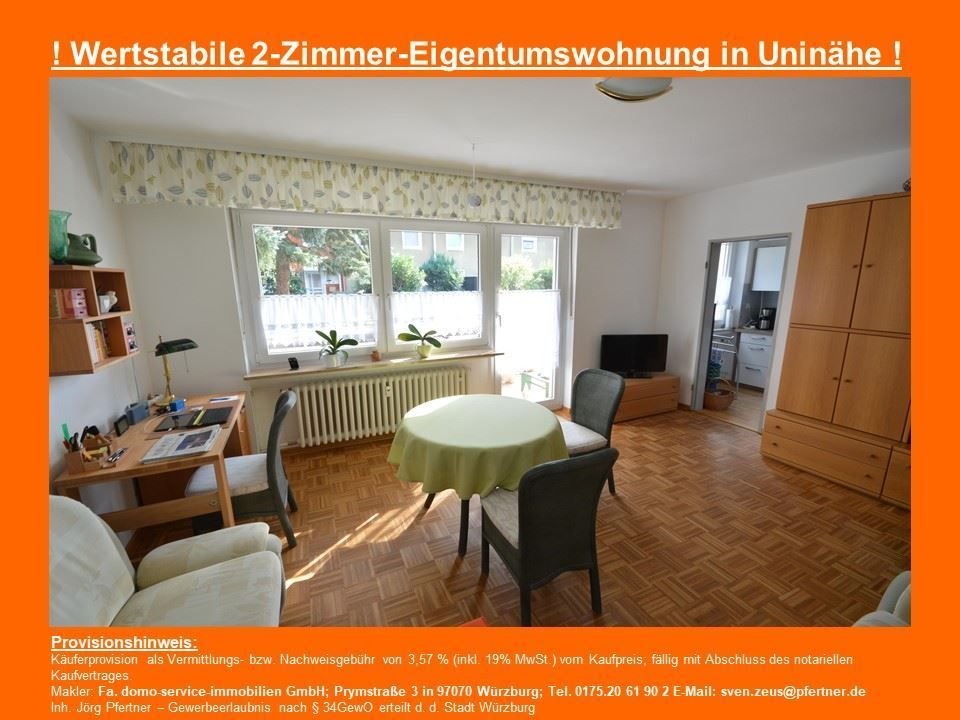 Wohnung zum Kauf 169.000 € 2 Zimmer 55 m²<br/>Wohnfläche Otto-Hahn-Straße 114 Gerbrunn 97218