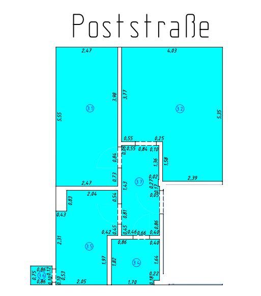 Wohnung zur Miete 550 € 2 Zimmer 58 m²<br/>Wohnfläche 3.<br/>Geschoss Poststr. 15 Elberfeld - Mitte Wuppertal 42103