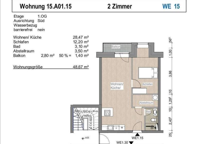 Wohnung zum Kauf - Erstbezug provisionsfrei 267.685 € 2 Zimmer 48,7 m² 1. Geschoss Gaarden-Ost Kiel 24143