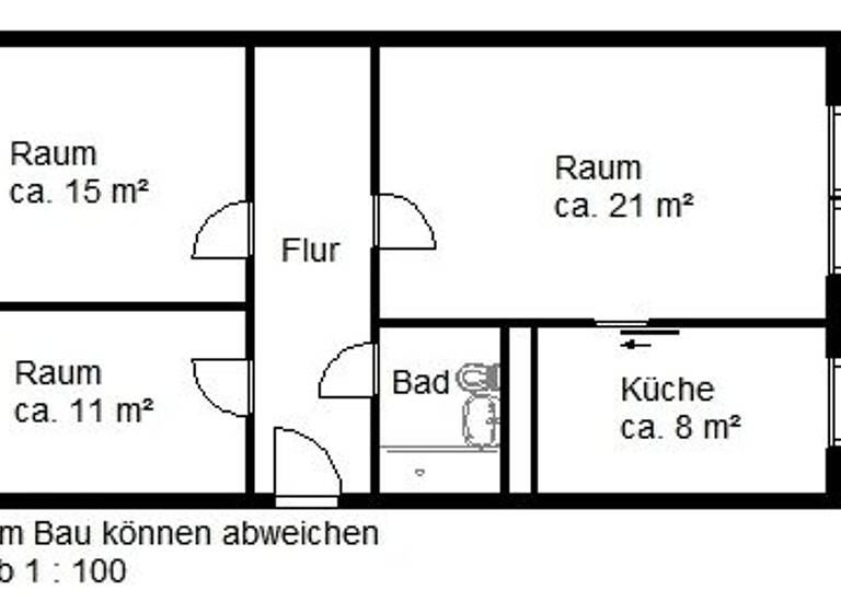 Wohnung zur Miete 420 € 3 Zimmer 71 m² 4. Geschoss frei ab sofort Gnaschwitzer Straße 13 Schlungwitz Doberschau-Gaußig 02692