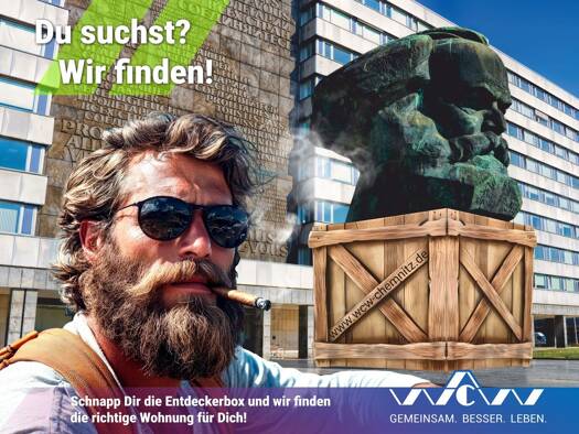 Wohnung zur Miete 303 € 2 Zimmer 49,7 m² 3. Geschoss Keplerstraße 35 Siegmar Chemnitz 09117