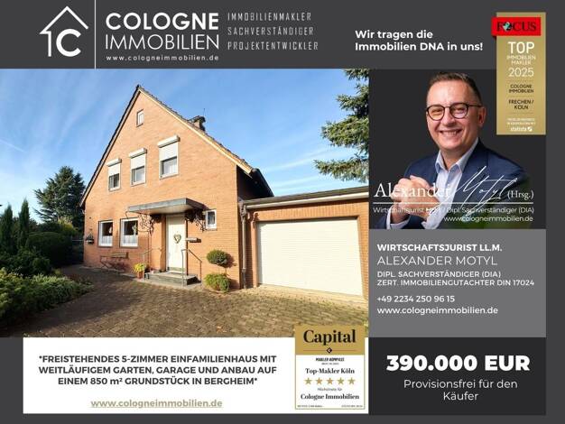 Einfamilienhaus zum Kauf provisionsfrei 390.000 € 4 Zimmer 176 m² 850 m² Grundstück Quadrath-Ichendorf Bergheim 50127