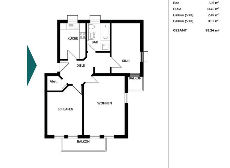 Wohnung zum Kauf 339.000 € 3 Zimmer 83,2 m² Oppersdorf Lappersdorf 93138