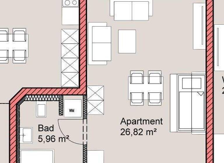 Terrassenwohnung zur Miete - Erstbezug 575 € 1 Zimmer 44,3 m² EG frei ab 01.06.2026 Öderfeldstraße 11 Töging Töging a.Inn 84513