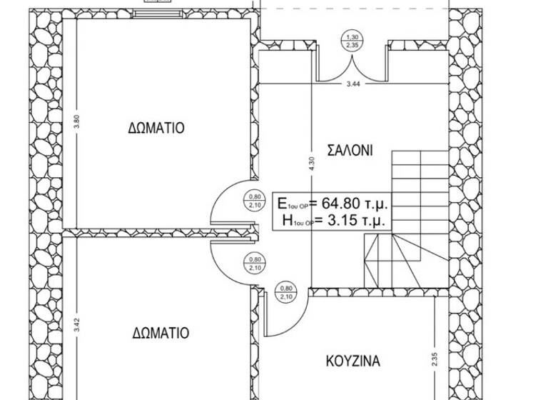 Einfamilienhaus zum Kauf 80.000 € 4 Zimmer 130 m² 104 m² Grundstück Chalkidiki