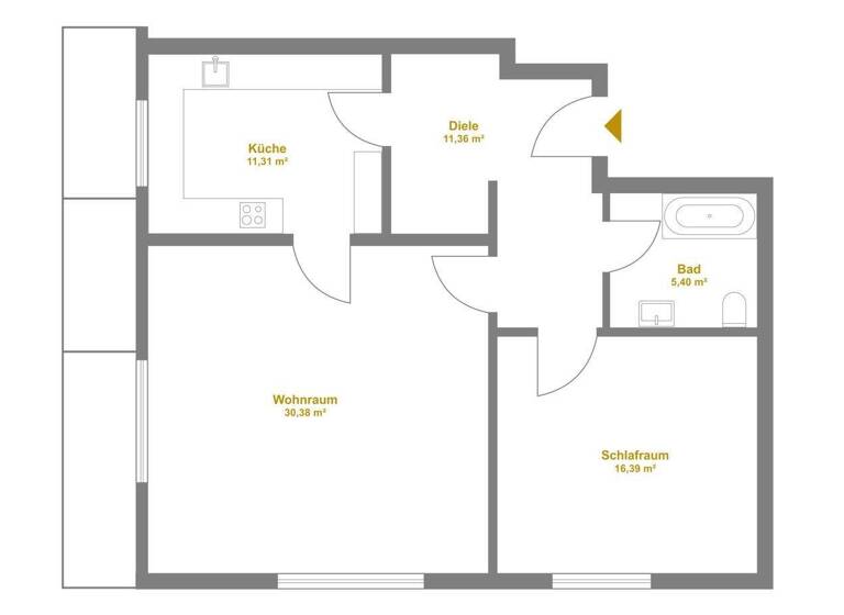 Wohnung zum Kauf 180.000 € 2 Zimmer 72,6 m² EG Brasselsberg Kassel / Brasselsberg 34132