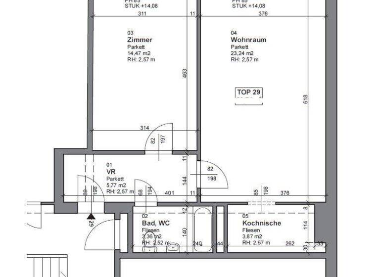 Wohnung zur Miete 677 € 2 Zimmer 50 m² 4. Geschoss Wien 1020