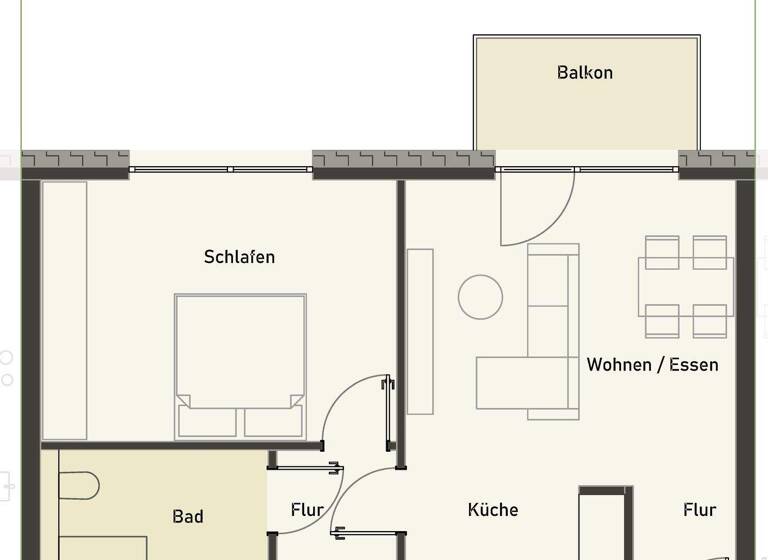 Wohnung zur Miete - Erstbezug 787 € 2 Zimmer 58,3 m² 3 Geschosse frei ab 01.07.2026 In der Strothe 1C Atter Osnabrück 49076