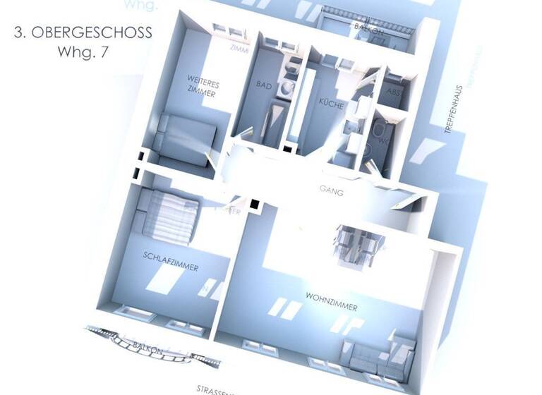 Wohnung zum Kauf 369.600 € 3 Zimmer 88 m²<br/>Wohnfläche 3.<br/>Geschoss Henkestraße 8 Markgrafenstadt Erlangen 91054