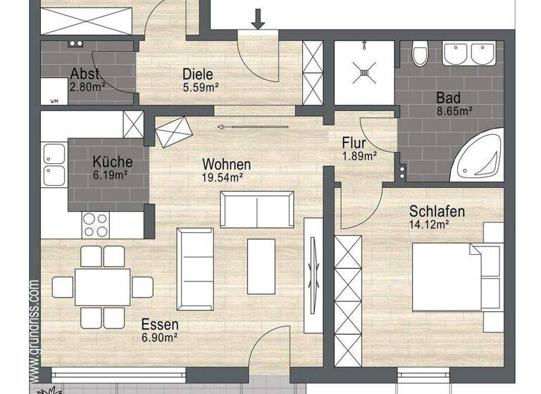 Wohnung zum Kauf 685.000 € 3 Zimmer 86,1 m² EG Otterfing 83624