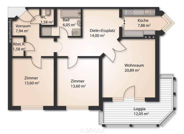 Wohnung zum Kauf 319.000 € 3 Zimmer 87,1 m² 2. Geschoss Wattens 6112