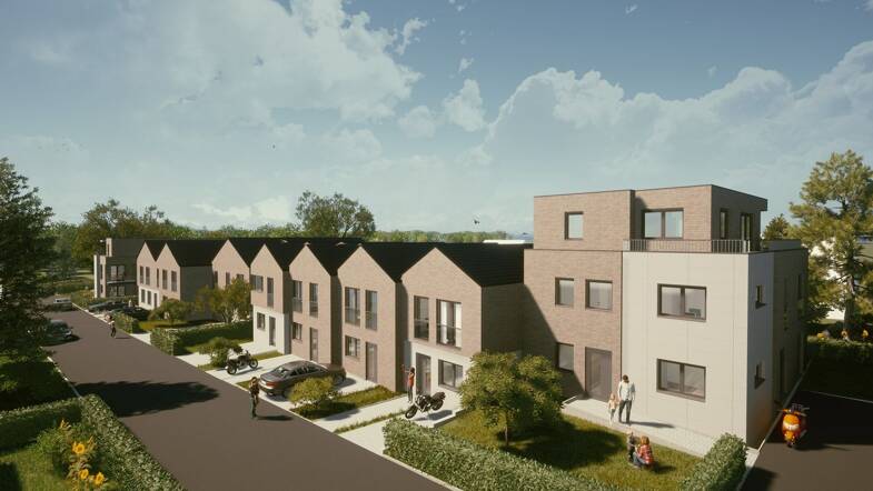Reihenmittelhaus zum Kauf - Neubau 500.400 € 3 Zimmer 123,2 m² 4.031 m² Grundstück Burgsteinfurt Steinfurt 48565