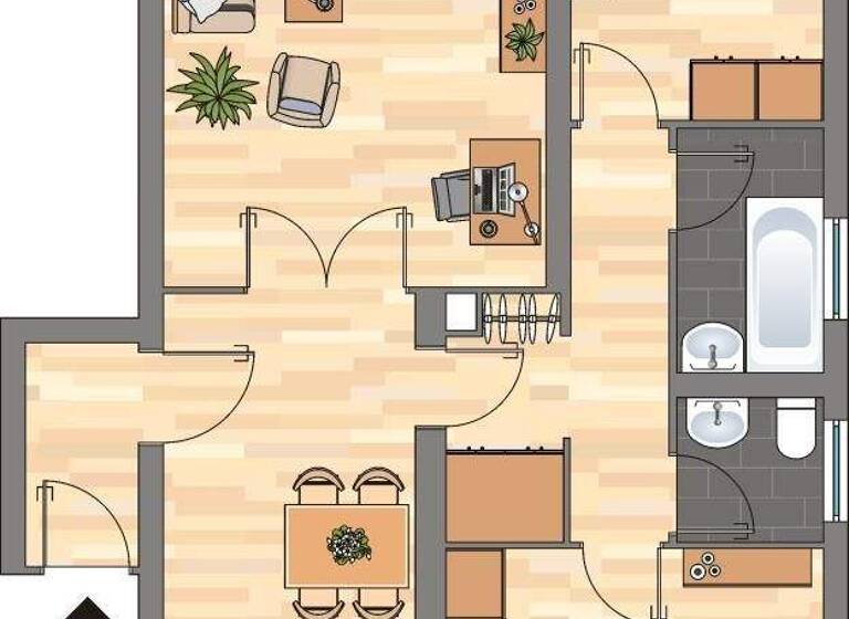 Wohnung zur Miete 607 € 3 Zimmer 76,6 m² EG Barthstraße 28 Scharnhorst Dortmund 44328