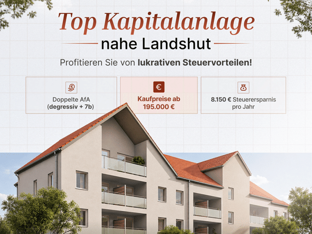 Wohnung zum Kauf - Erstbezug 239.500 € 2 Zimmer 43,7 m² EG frei ab 01.12.2027 Geisenhausen Geisenhausen 84144
