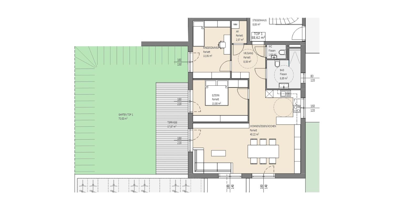 Wohnung zum Kauf 649.000 € 3 Zimmer 88,6 m²<br/>Wohnfläche Bergheim 5101