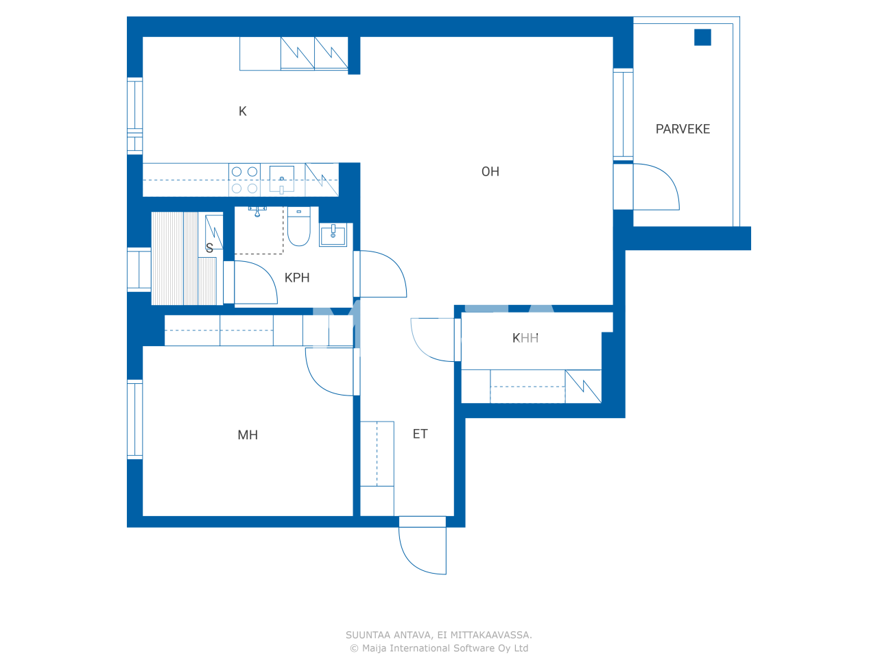 Studio zum Kauf 243.000 € 2 Zimmer 67 m²<br/>Wohnfläche 6.<br/>Geschoss Vaskivuorentie 12 Vantaa 01600