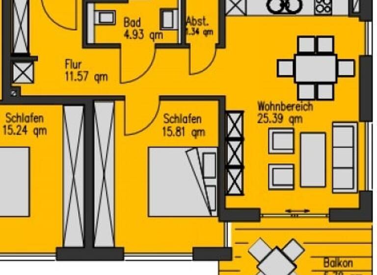 Wohnung zur Miete - Erstbezug 730 € 2 Zimmer 64,8 m² frei ab sofort Innenstadt Heidenheim 89520