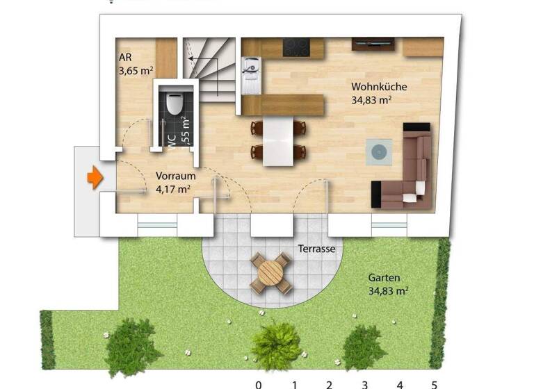 Wohnung zum Kauf 649.000 € 3 Zimmer 84 m² EG Schottenfeldgasse 5 Wien 1070